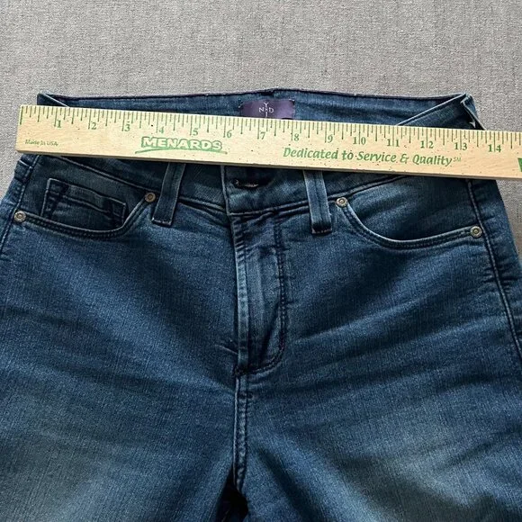 NYDJ Samantha Slim Jeans Women 6 Blue Denim Mid Rise Stretch Lift & Tuck Casual - Picture 7 of 10